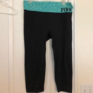 Pink Cropped Yoga Pants